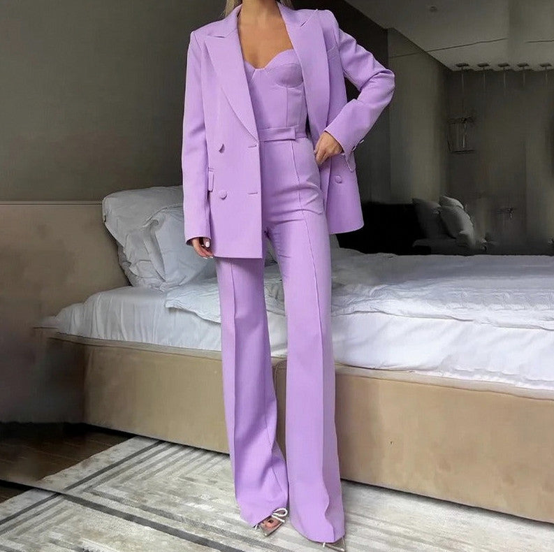 Corset Sweetheart Wide Leg Suit