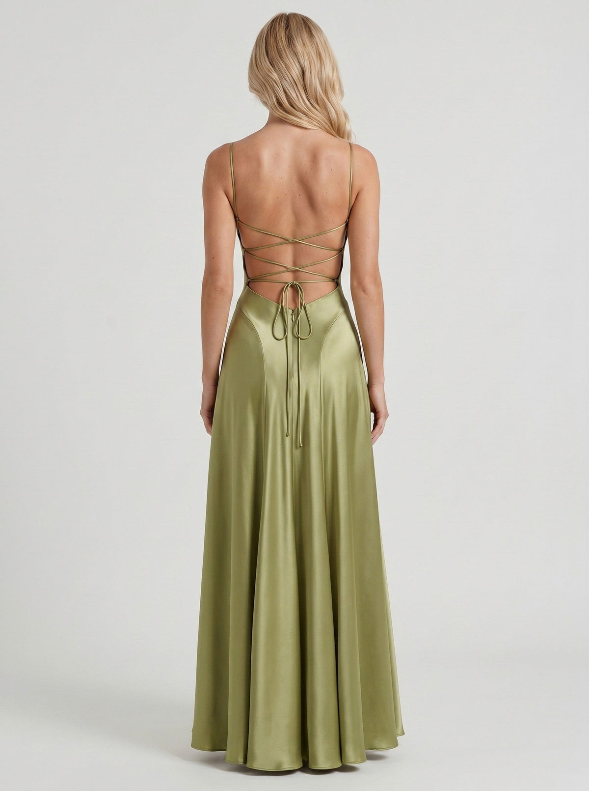 Satin Spaghetti Strap Maxi Dress