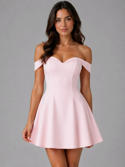 A-Line Sweetheart Mini Dress