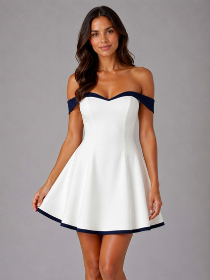 A-Line Sweetheart Mini Dress