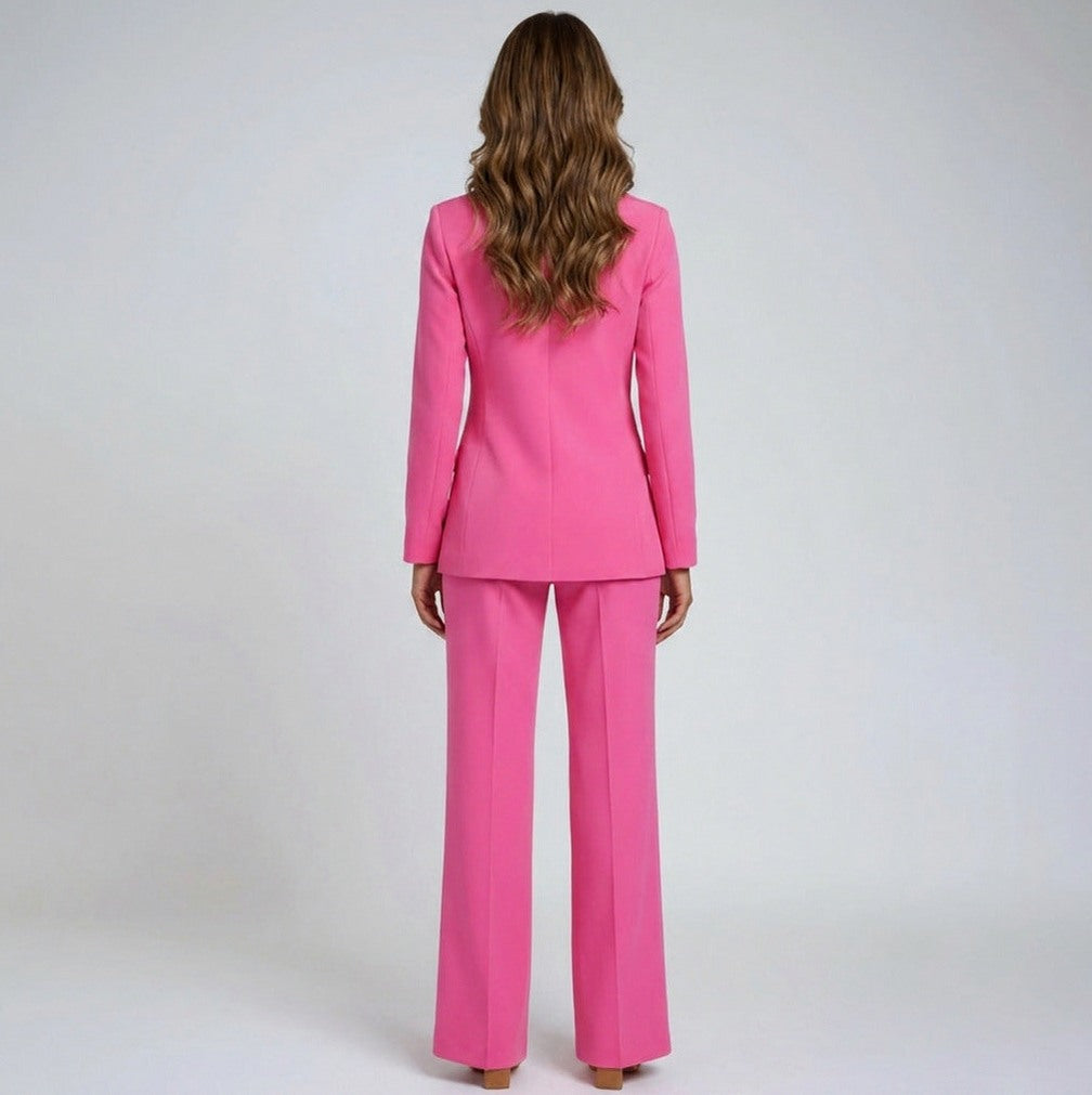 Blazer and Wide Leg Two Piece Set