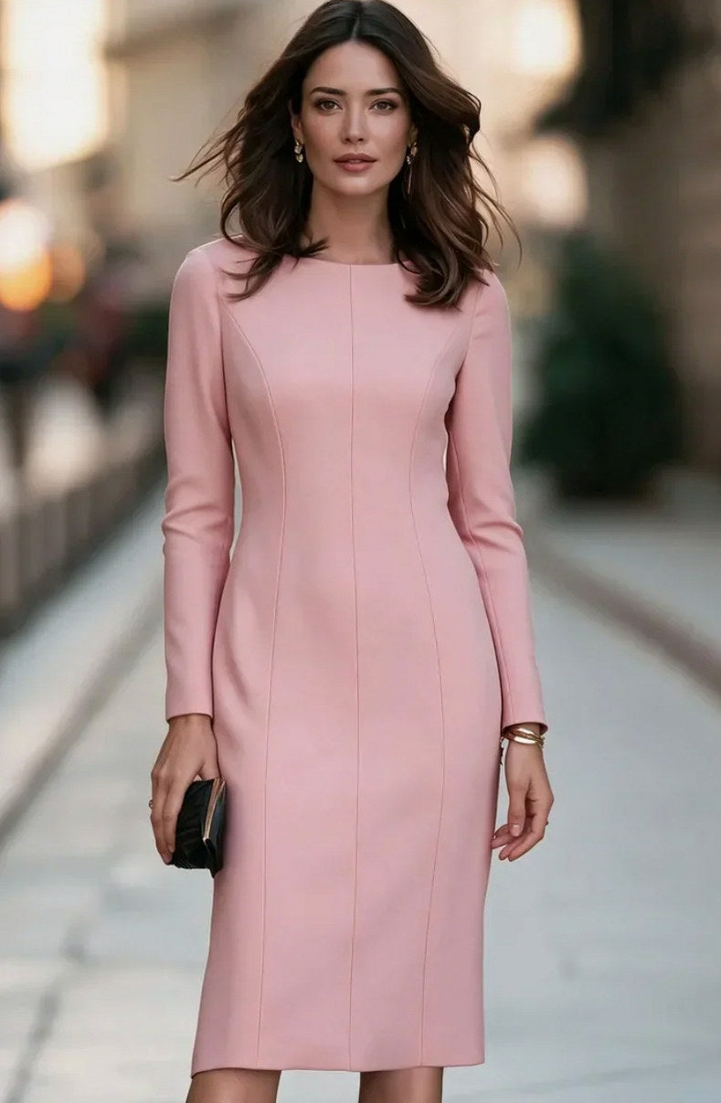 Bodycon Long Sleeve Midi Dress