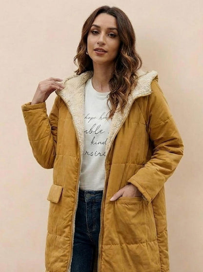 Borg Collar Flap Pocket Coat