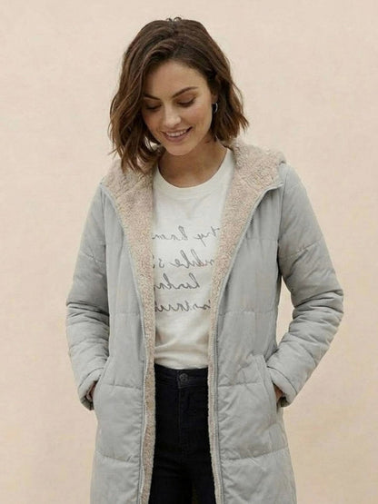 Borg Collar Flap Pocket Coat