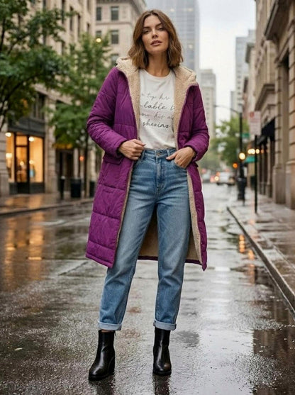 Borg Collar Flap Pocket Coat