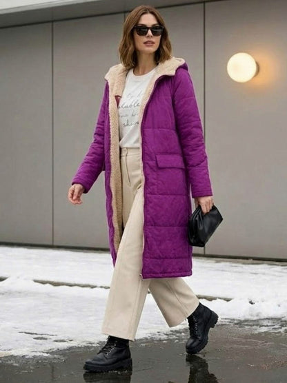Borg Collar Flap Pocket Coat