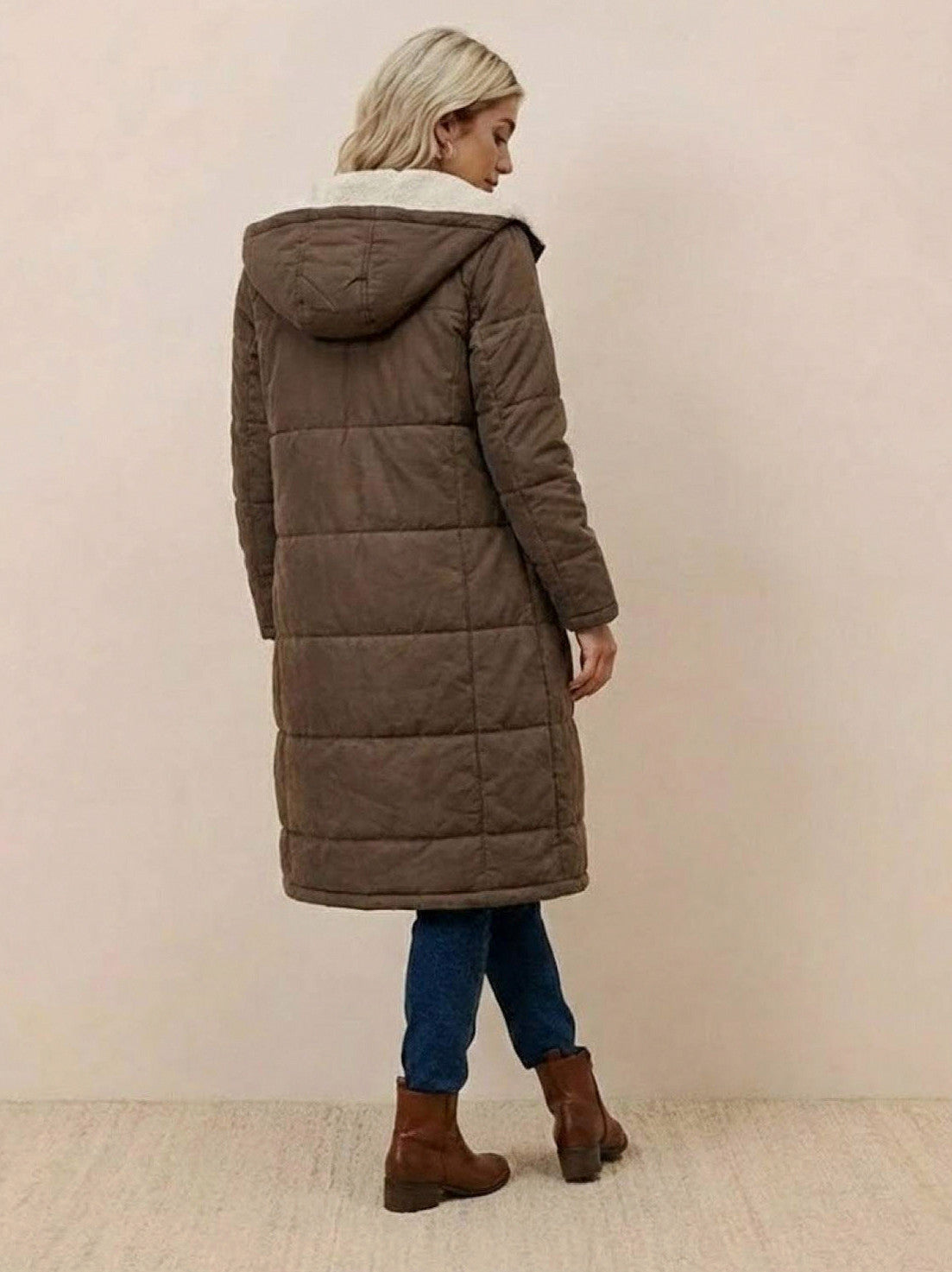 Borg Collar Flap Pocket Coat