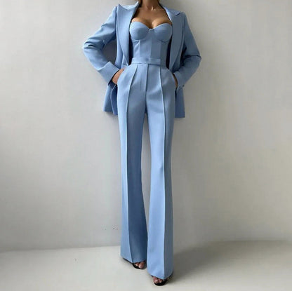 Corset Sweetheart Wide Leg Suit