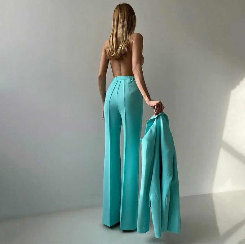 Corset Sweetheart Wide Leg Suit