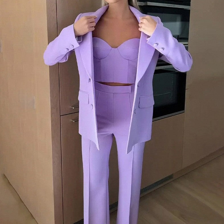Corset Sweetheart Wide Leg Suit