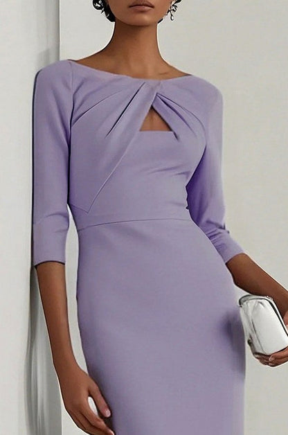 Cutout Long Sleeve Midi Dress