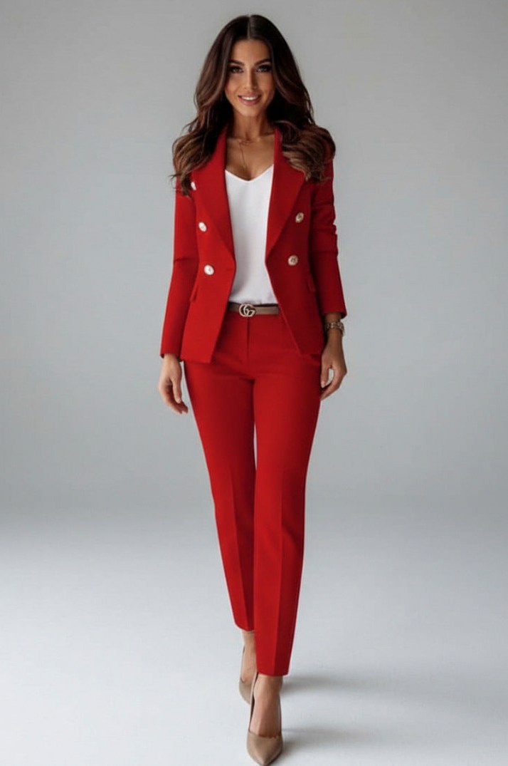 Double Breasted Trouser Co Ord Set