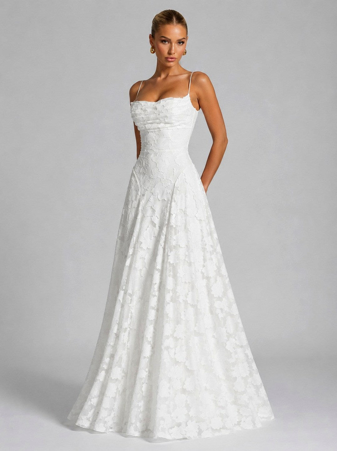Floral Ruched Maxi Dress