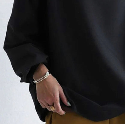 Funnel Neck Long Sleeve Relaxed Top