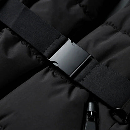 Hooded Quilted Belted Puffer Jacket