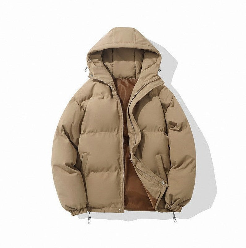 Hooded Zip Front Puffer Jacket