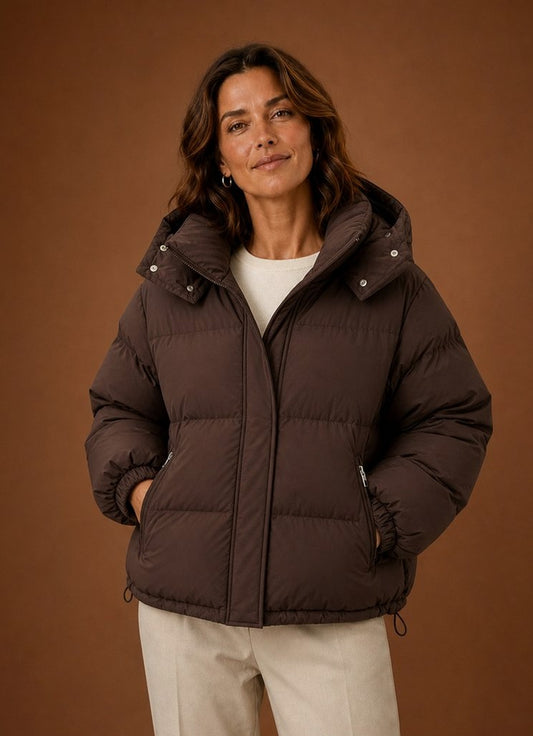 Hooded Zip Pocket Puffer Jacket