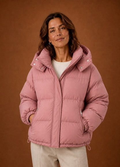 Hooded Zip Pocket Puffer Jacket
