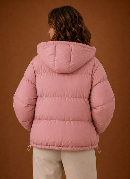 Hooded Zip Pocket Puffer Jacket