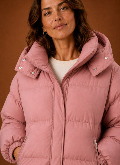 Hooded Zip Pocket Puffer Jacket