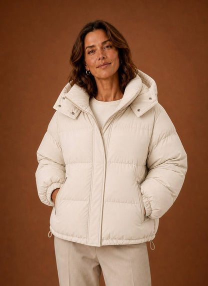 Hooded Zip Pocket Puffer Jacket
