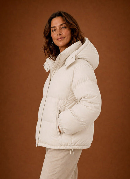 Hooded Zip Pocket Puffer Jacket
