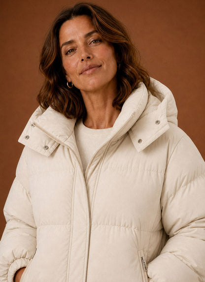 Hooded Zip Pocket Puffer Jacket