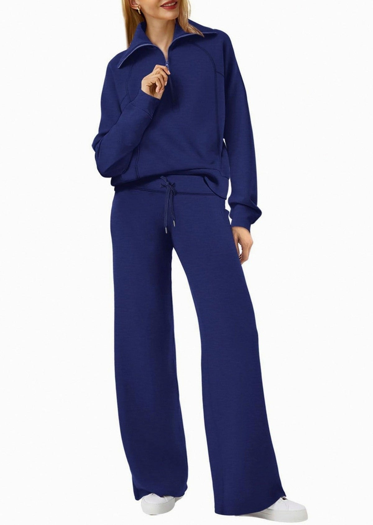 Fleece Half Zip Tracksuit Co Ord Set