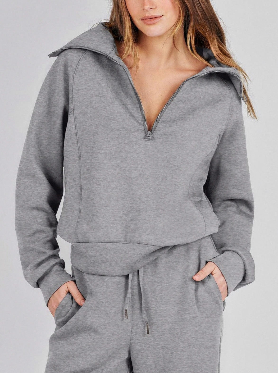 Fleece Half Zip Tracksuit Co Ord Set