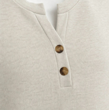 Fleece Henley Long Sleeve Co Ord Set
