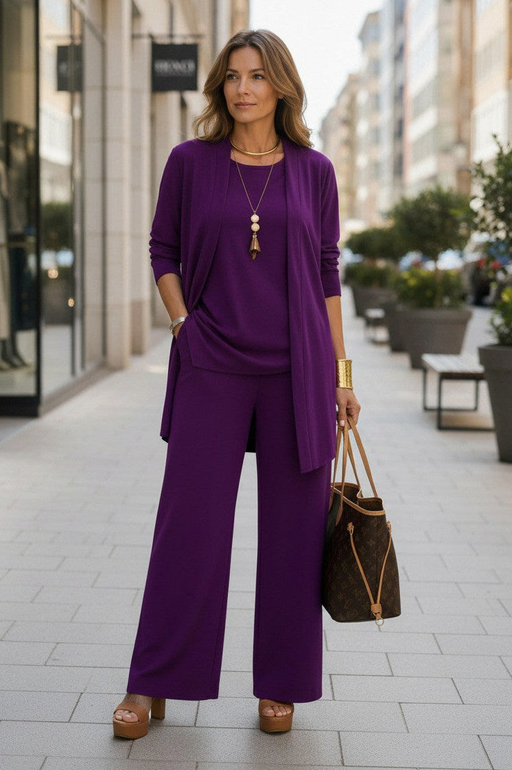 Jersey Long Sleeve Cardigan Co Ord Set