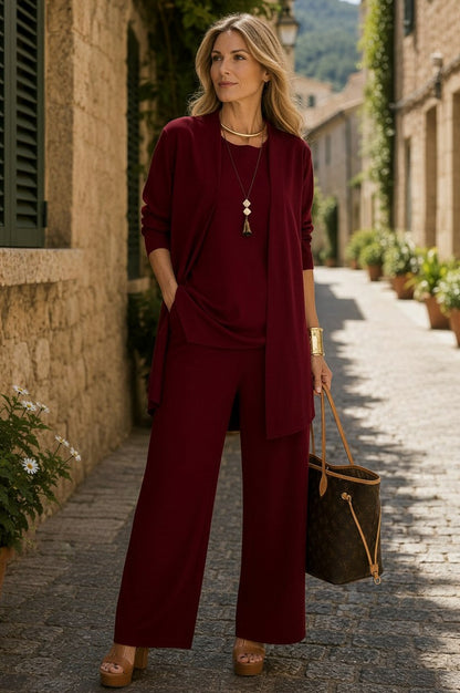 Jersey Long Sleeve Cardigan Co Ord Set