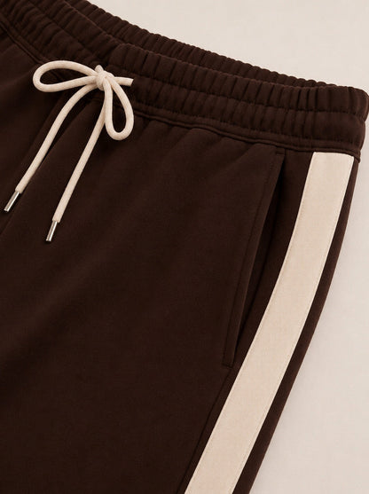 Fleece Striped Zip Up Jacket and Wide Leg Trousers Set