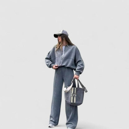 Fleece Zip Up Tracksuit Co Ord Set