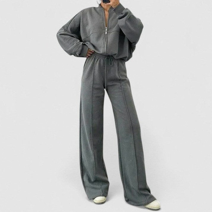 Fleece Zip Up Tracksuit Co Ord Set