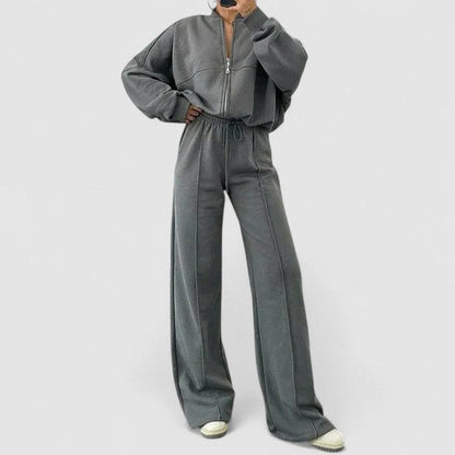 Fleece Zip Up Tracksuit Co Ord Set