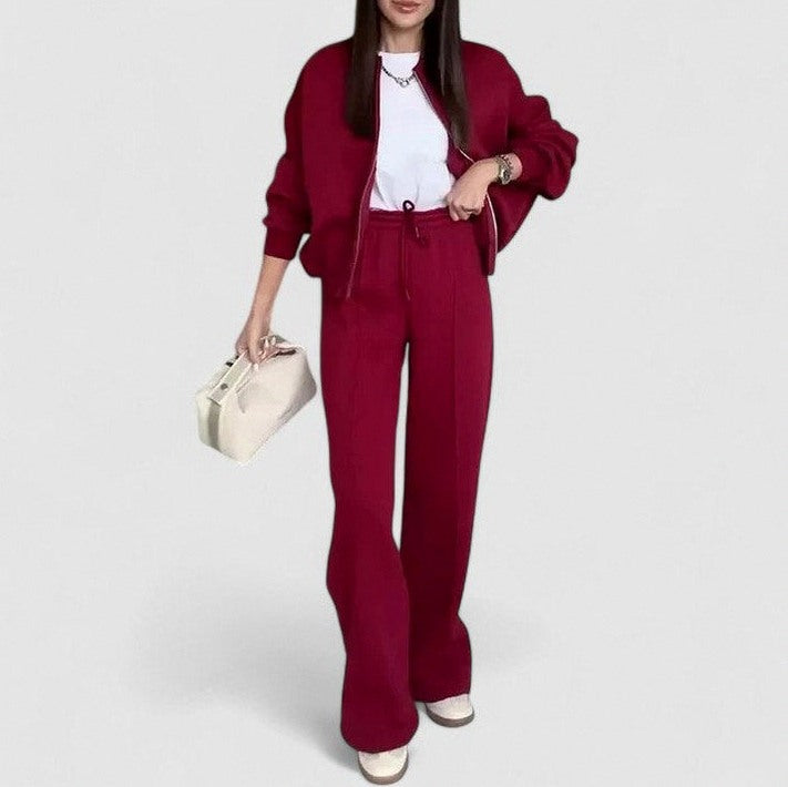 Fleece Zip Up Tracksuit Co Ord Set