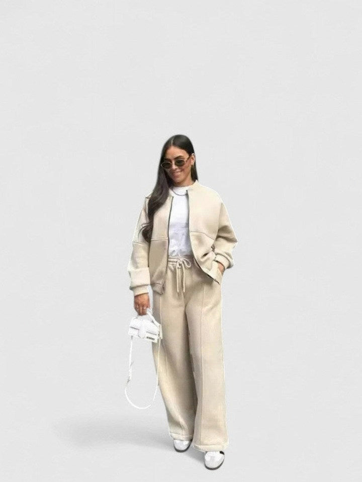 Fleece Zip Up Tracksuit Co Ord Set