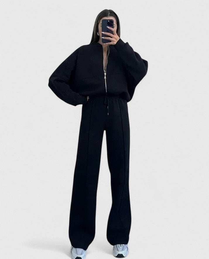 Fleece Zip Up Tracksuit Co Ord Set