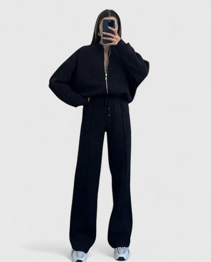 Fleece Zip Up Tracksuit Co Ord Set