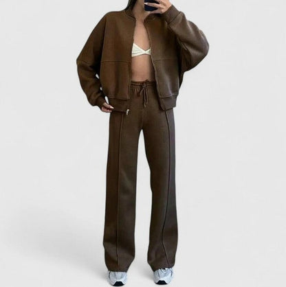 Fleece Zip Up Tracksuit Co Ord Set
