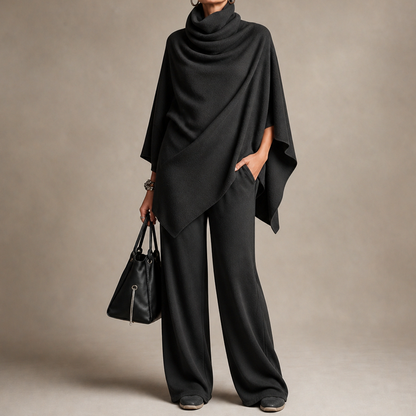 Knit Cowl Neck Two Piece Set