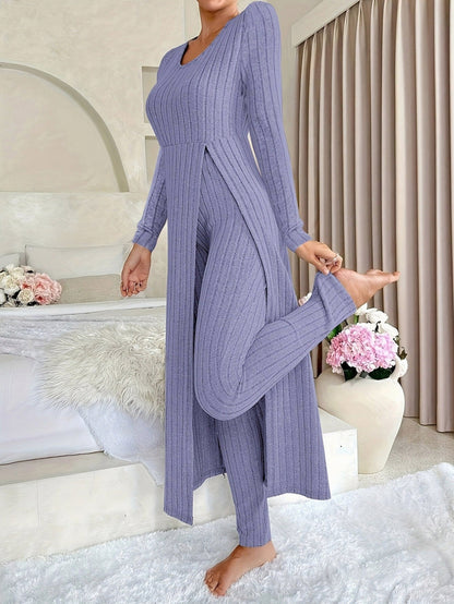 Knit Long Sleeve Leggings Co Ord Set