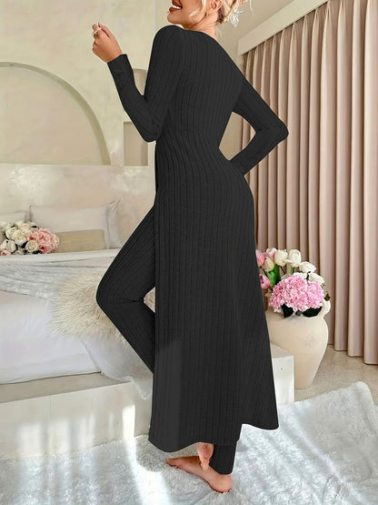 Knit Long Sleeve Leggings Co Ord Set
