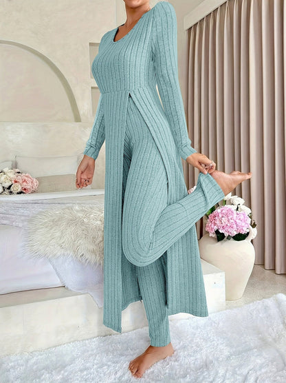 Knit Long Sleeve Leggings Co Ord Set