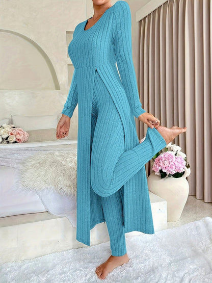 Knit Long Sleeve Leggings Co Ord Set