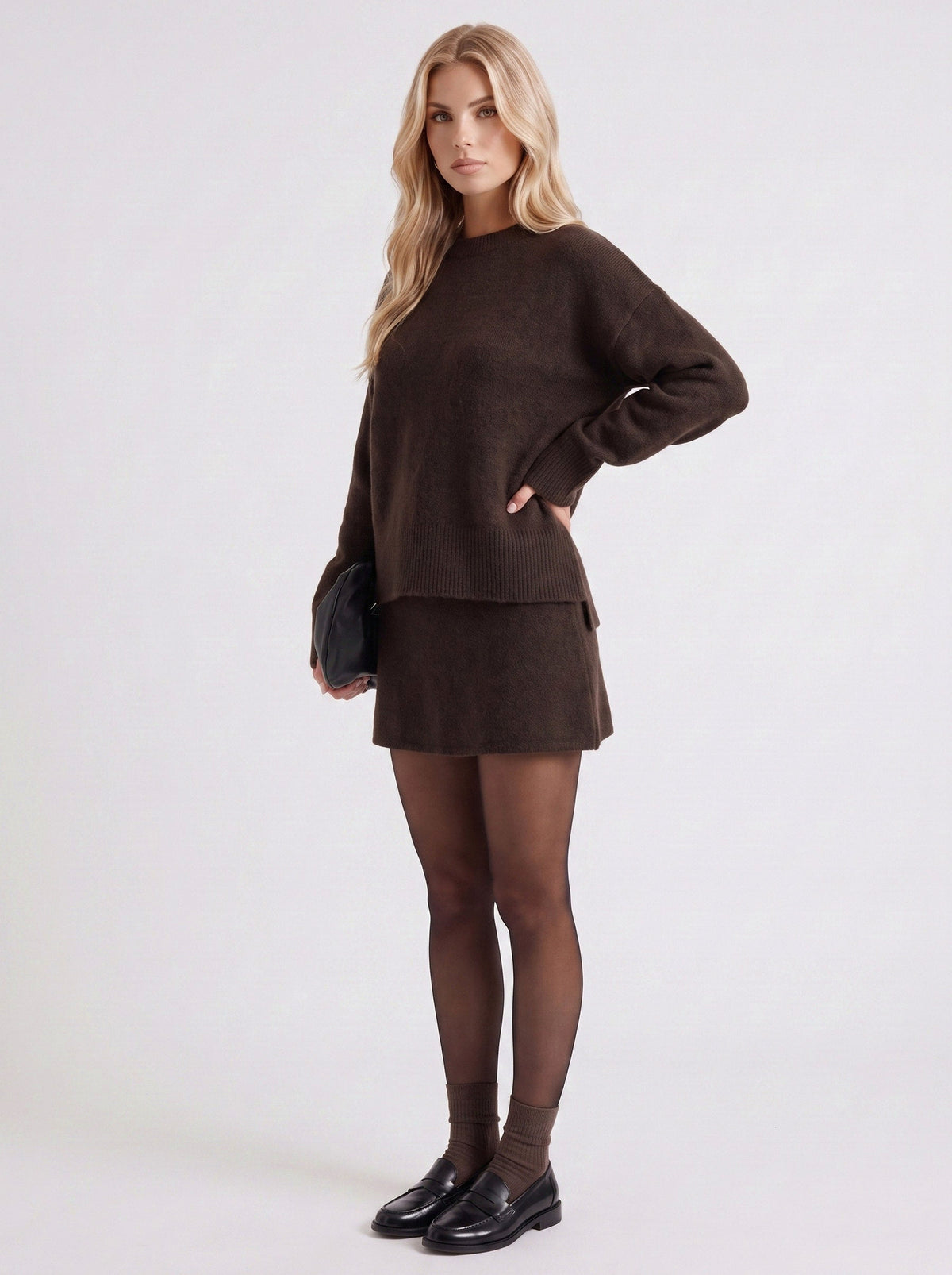 Knit Long Sleeve Mini Co Ord Set