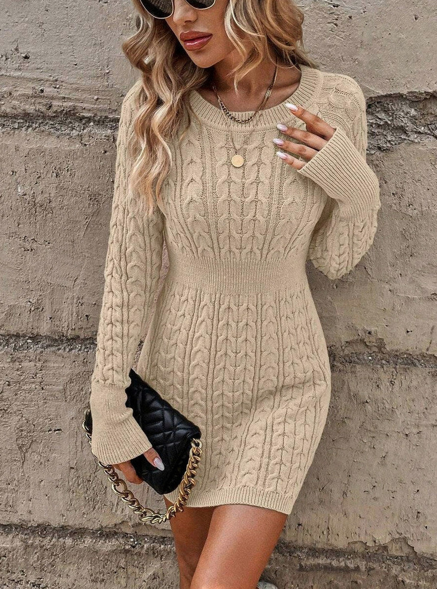 Knit Long Sleeve Mini Dress