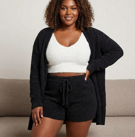 Knit Long Sleeve Shorts Co Ord Set