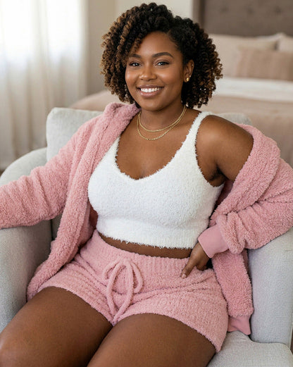 Knit Long Sleeve Shorts Co Ord Set